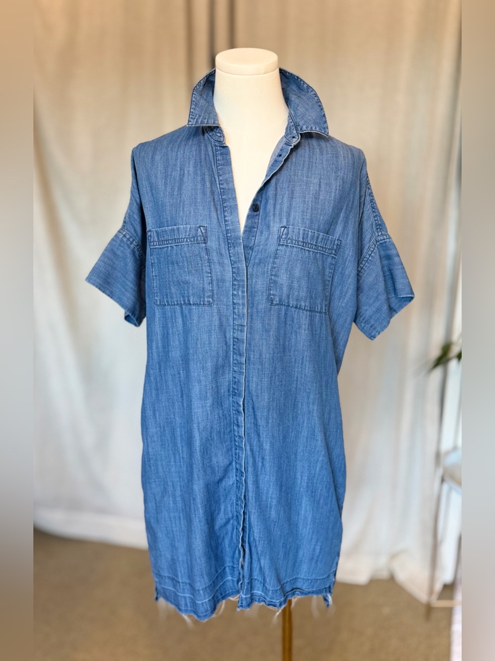 Madewell | Denim Drop Hem Shirtdress | XS | Excellent Used Condition